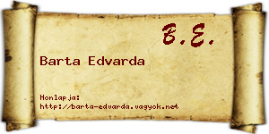 Barta Edvarda névjegykártya